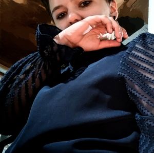 Blue Shirt With Frills